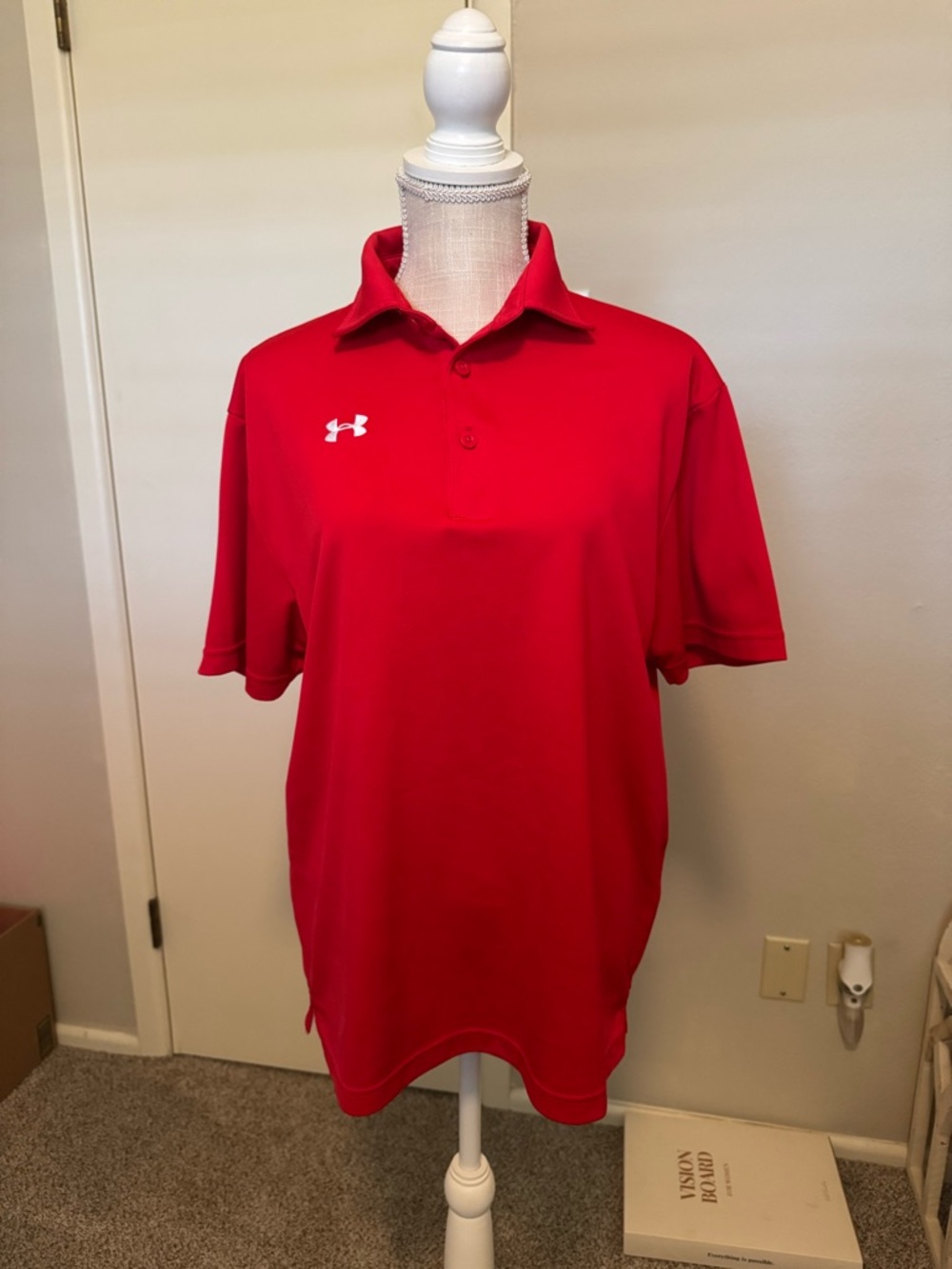 Under Armour Red Men's Short-Sleeve Polo